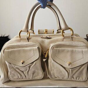 BARBARA BUI Tote Bag Beige + X-Tra Gold Metal leather Strap.